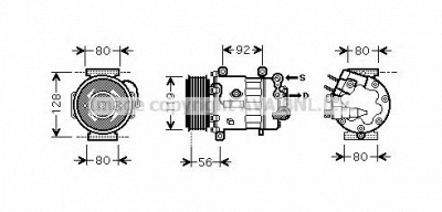 AVA QUALITY COOLING pek320 -  Компрессор, кондиционер